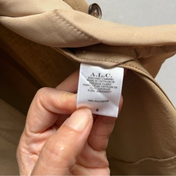 A.L.C Emma Safari Belted Midi Dress Sz 8 - Picture 8 of 13